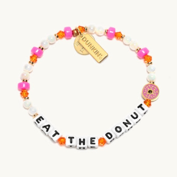 Little Words Project x Dunkin Eat The Donut Beaded Bracelet with Donut Charm - Picture 4 of 6